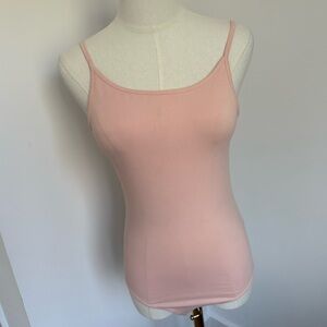 Forever 21 Pink Fitted Spaghetti Strap Bodysuit